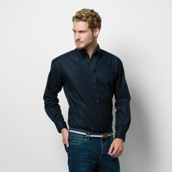 Plain Oxford Shirt Long Sleeve Workwear Kustom Kit 135 GSM