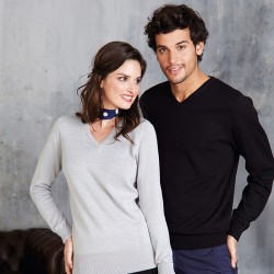 Plain V Neck Sweater Ladies Cotton Acrylic Kariban 290 GSM
