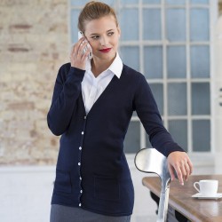 Plain V Neck Cardigan Ladies Henbury