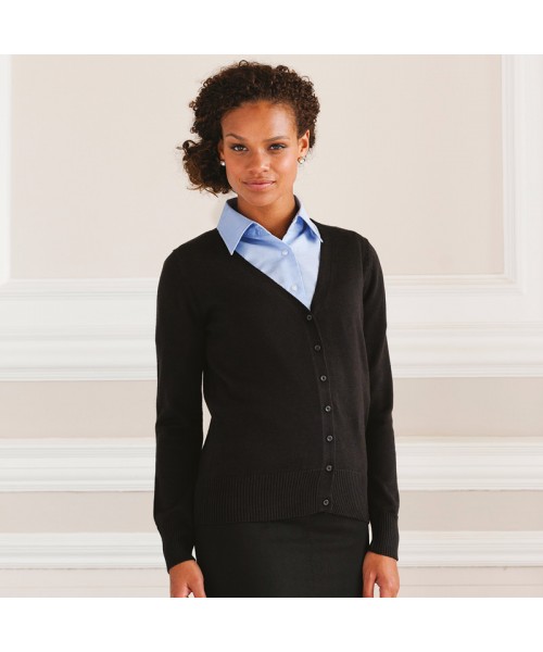 Plain V Neck Cardigan Collection Ladies Russell 275 GSM