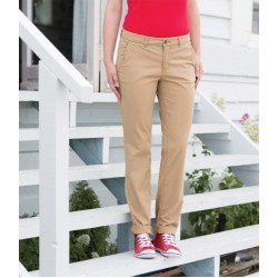 Plain Trousers Ladies Stretch Chino Front Row 220 GSM