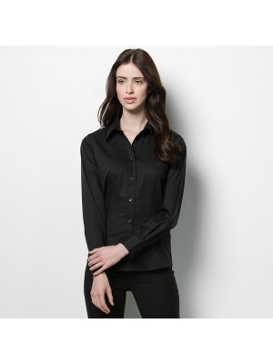 Plain Long Sleeve Shirt Bargear Ladies Kustom Kit 120 GSM