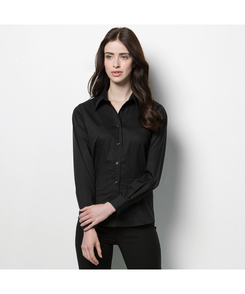 Plain Long Sleeve Shirt Bargear Ladies Kustom Kit 120 GSM