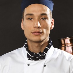 Plain Scarf Chef's Premier black/white check 195 GSM