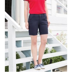 Plain Shorts Ladies Stretch Chino Front Row 220 GSM