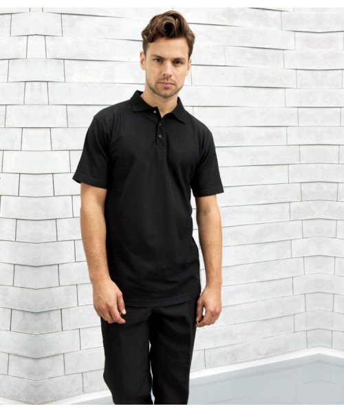 Plain Polo Shirt Stud Pique Premier 200 GSM