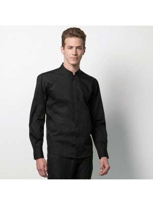 Plain Mandarin Collar Shirt Long Sleeve Kariban 110 GSM