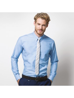 Plain Oxford Shirt Slim Fit Workwear Kustom Kit 135 GSM