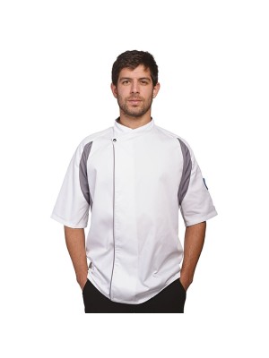 Plain short sleeved tunic Staycool executive Le Chef 200 GSM