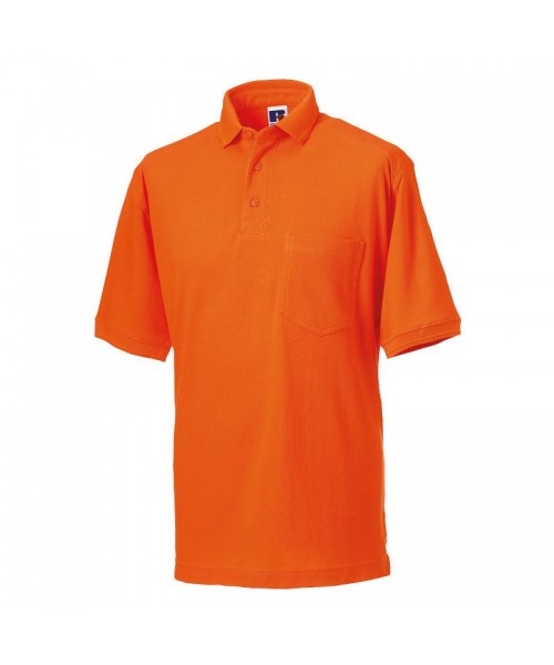 Plain Polo Shirt Pique Russell 215 GSM