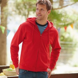 Plain Sweatshirt Zip Hooded Fruit of the Loom 280 GSM