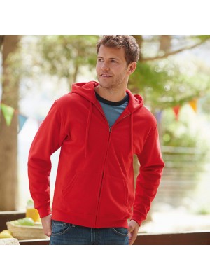 Plain Sweatshirt Zip Hooded Fruit of the Loom 280 GSM