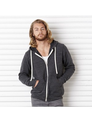 Plain Full Zip Hoodie Unisex Triblend Bella Canvas 280 GSM