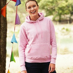 Plain Sweatshirt Lady Fit Hooded Fruit of the Loom 280 GSM