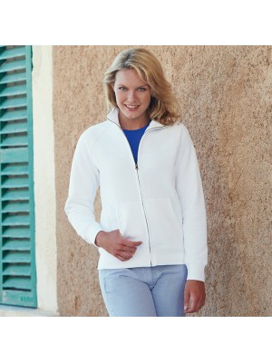 Plain Sweat Jacket Lady Fit Fruit of the Loom 280 GSM