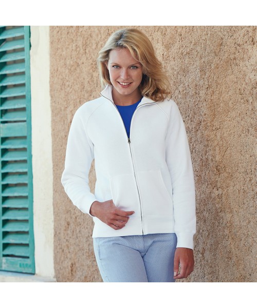 Plain Sweat Jacket Lady Fit Fruit of the Loom 280 GSM