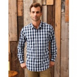 Plain PREMIERMulligan check cotton long sleeve SHIRT PREMIER 115 GSM