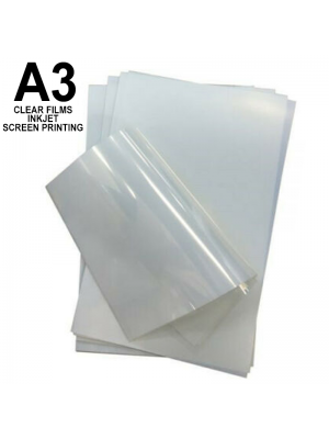 A3 - Waterproof Screen Printing Inkjet Film Transparency - Cut Sheets (11.69 x 16.53 inches)