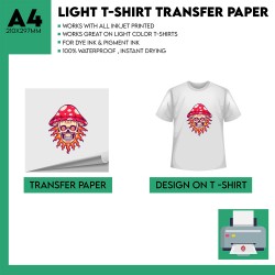 A4 (8.3 x 11.7 inches) InkJet Transfer Paper Light Garment Forever brand