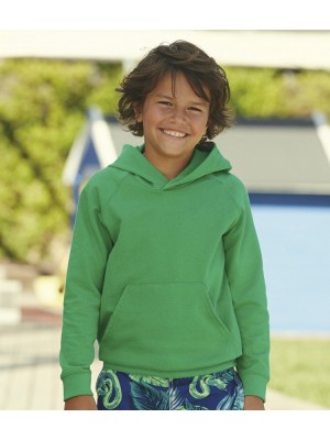 Kids Plain Sweatshirt Lightweight Hooded Fruit of the Loom 240 GSM