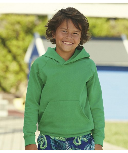 Kids Plain Sweatshirt Lightweight Hooded Fruit of the Loom 240 GSM