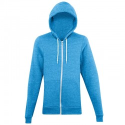 Plain Unisex Tri-Blend Terry Zip Hoody American Apparel 312 GSM