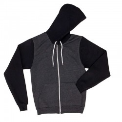 Plain Two Tone Flex Fleece Zip Hoody American Apparel 278 GSM