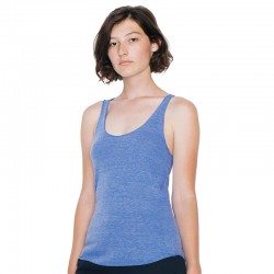 Plain Women's tri-blend racerback tank American Apparel 125 GSM