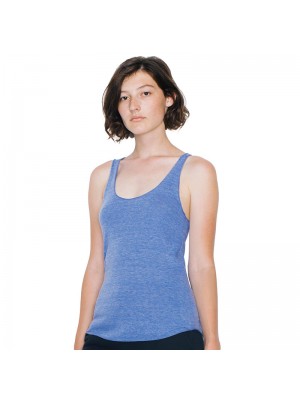 Plain Women's tri-blend racerback tank American Apparel 125 GSM