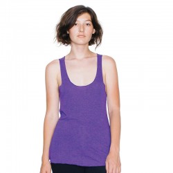 Plain Women's tri-blend racerback tank American Apparel 125 GSM