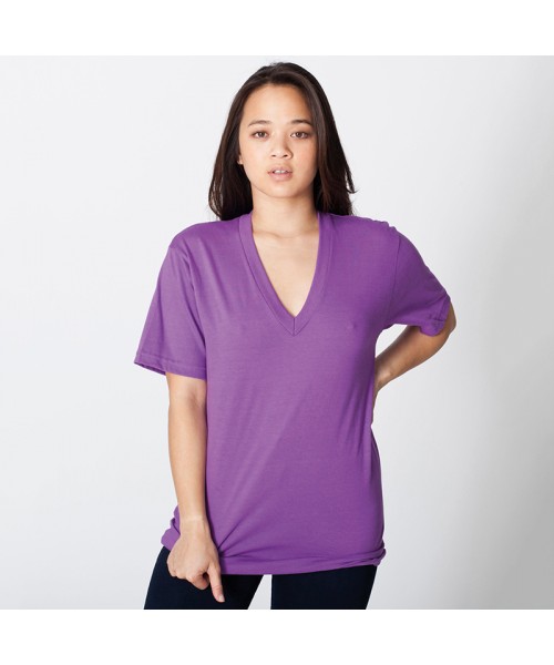 Jersey short sleeve v-neck tshirt