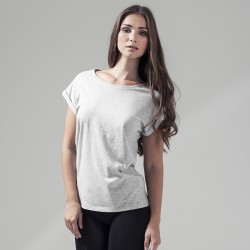 Plain Women's extended shoulder tee Build Your Brand 140 GSM