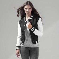 Plain Women's sweat college jacket Build Your Brand 320 GSM