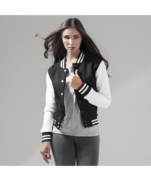 Plain Women's sweat college jacket Build Your Brand 320 GSM