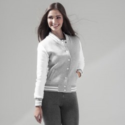 Plain Women's sweat college jacket Build Your Brand 320 GSM