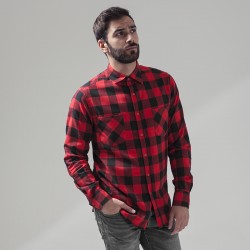 Plain Checked flannel shirt Build Your Brand 120 GSM