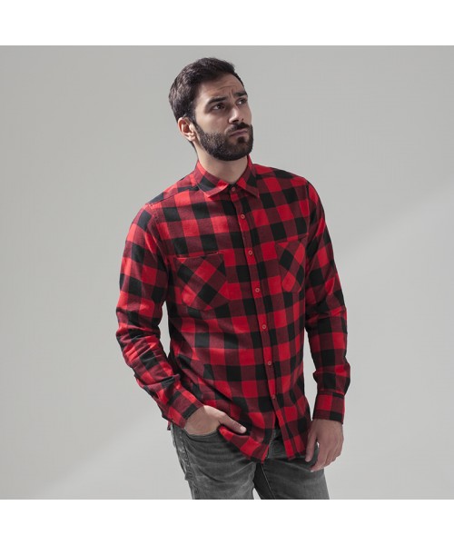 Plain Checked flannel shirt Build Your Brand 120 GSM