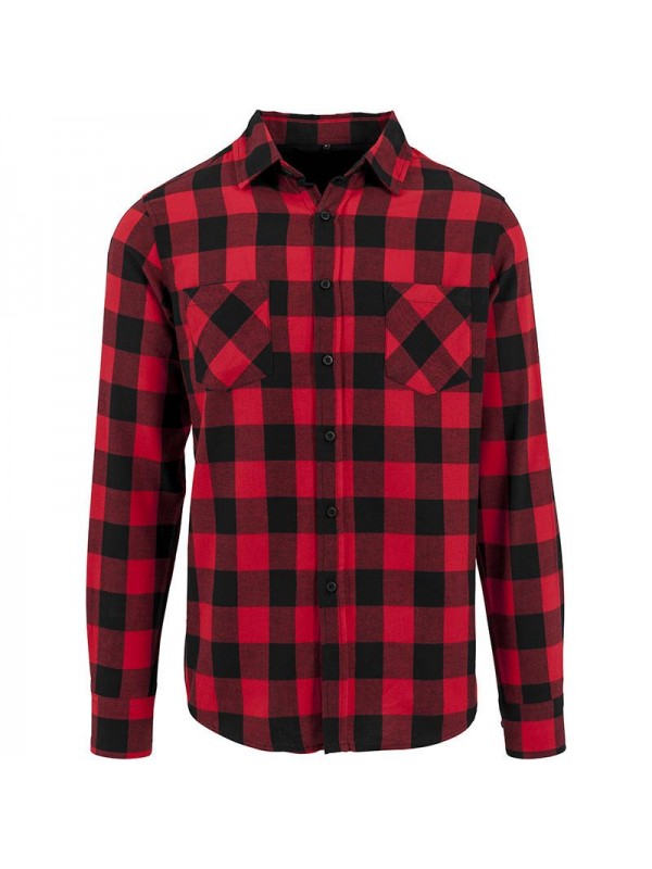 Plain Checked flannel shirt Build Your Brand 120 GSM