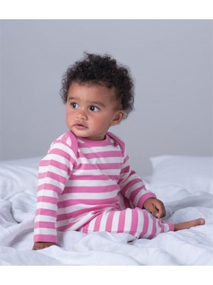 Plain BABY STRIPY ROMPERSUIT BABYBUGZ 200 GSM