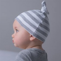 Plain BABY STRIPY KNOTTED HAT BABYBUGZ 200 GSM