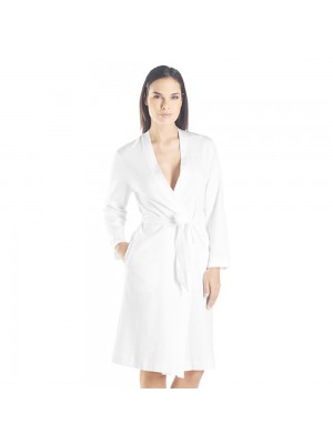 JERSEY LIGHTWEIGHT WHITE KIMONO ROBE