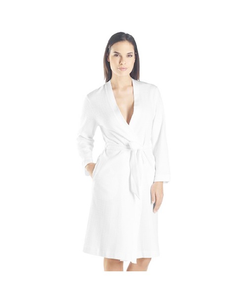 JERSEY LIGHTWEIGHT WHITE KIMONO ROBE