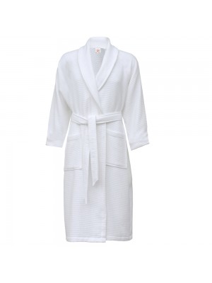 SnS 100% cotton waffle shawl collar bathrobe