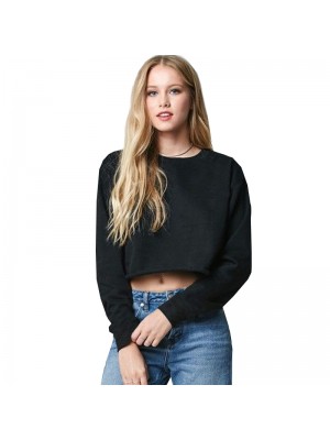 SNS cropped sweatshirt with raw edges - Stars & Stripes