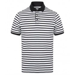 Plain STRIPED JERSEY POLO SHIRT FRONT ROW 180 GSM