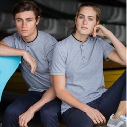 Plain STAND COLLAR STRETCH POLO SHIRT FRONT ROW 200 GSM