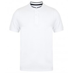 Plain STAND COLLAR STRETCH POLO SHIRT FRONT ROW 200 GSM