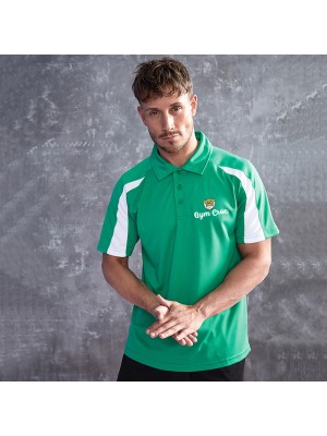 Gym Wear Polo Shirt Contrast cool Gym Croc Fitness Training, Men's Gym Clothing