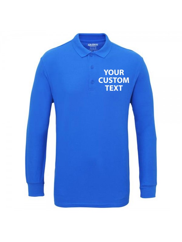 gildan polo shirts long sleeve