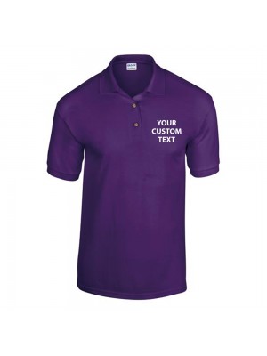 Personalised Polo Shirts Kids DryBlend Jersey Gildan White 185gsm, Colours 190gsm with custom text Embroidery or logo